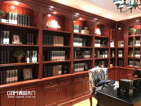 重庆青田木门 整装书柜